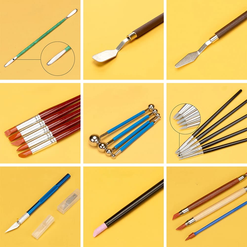 Strumento per scolpire l'incisione della ceramica per la plastilina, coltello da intaglio in argilla polimerica, modello di costruzione e accessori per la produzione artigianale