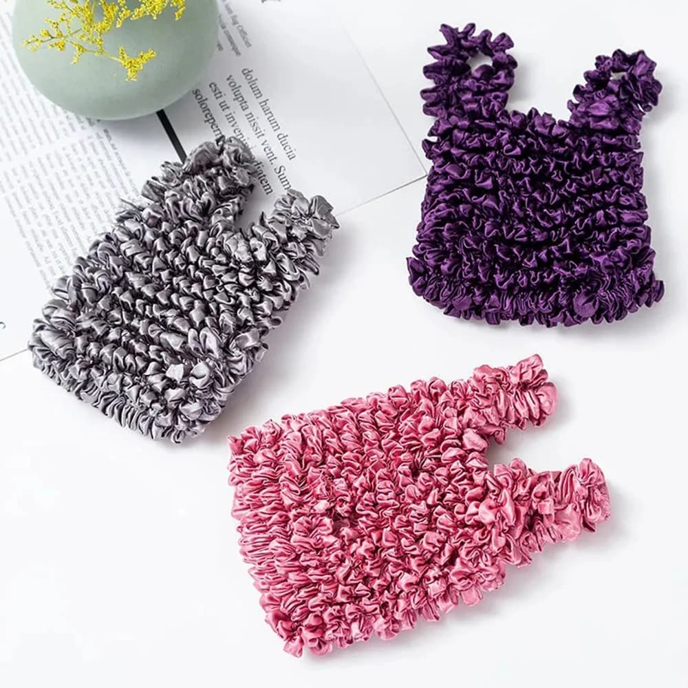 Polyester Storage Bag for Shopping Women's Expandable Foldable Pouch Telescopic Pleated Design Durable