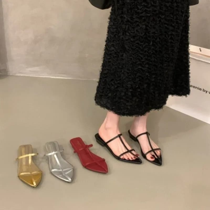 Nuovi Sandali Estivi da Donna 2026, Scarpe Gladiatore alla Moda con Fascia Stretta, Sandali a Punta Piatta per Donne, Zapatos De Mujer