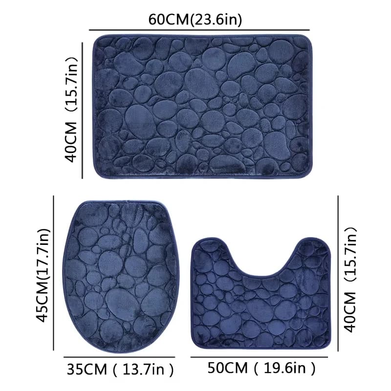 3 pz/set Tappetini Da Bagno Antiscivolo Morbidi Ad Asciugatura Rapida Bagno Tappeti Morbidi Assorbimento D'acqua A Secco Veloce Tappetino Da Bagno Lavabile In Macchina Per Il Pavimento Della Casa