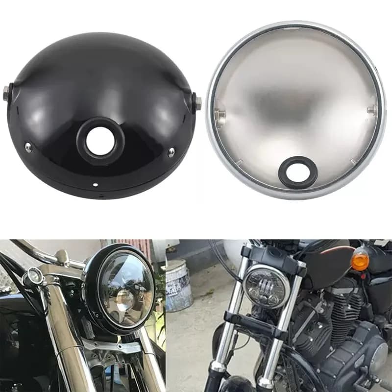 Alloggiamento del faro a LED per moto Base del faro modificata da 7 pollici Base del guscio del faro a LED Shell Copertura del faro del faro