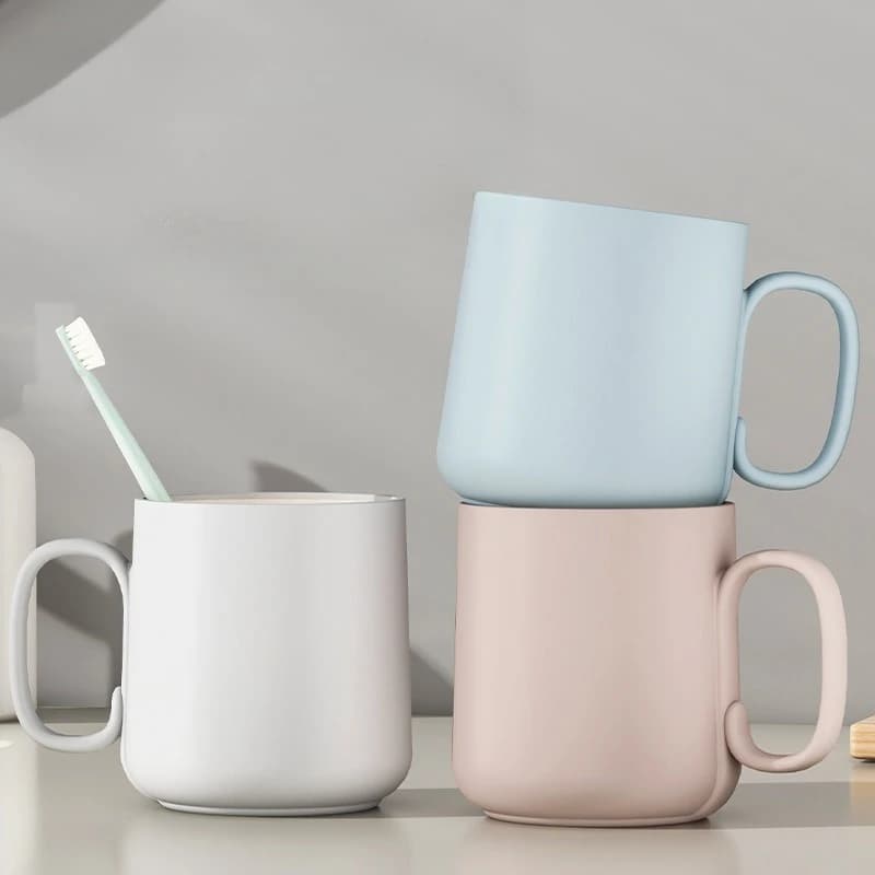 New Household Couple Mouthwash Cup Bathroom Tooth Brushing Mug Multi Purpose Toothbrush Holder Wash Cup For Family Dorm Hotel
