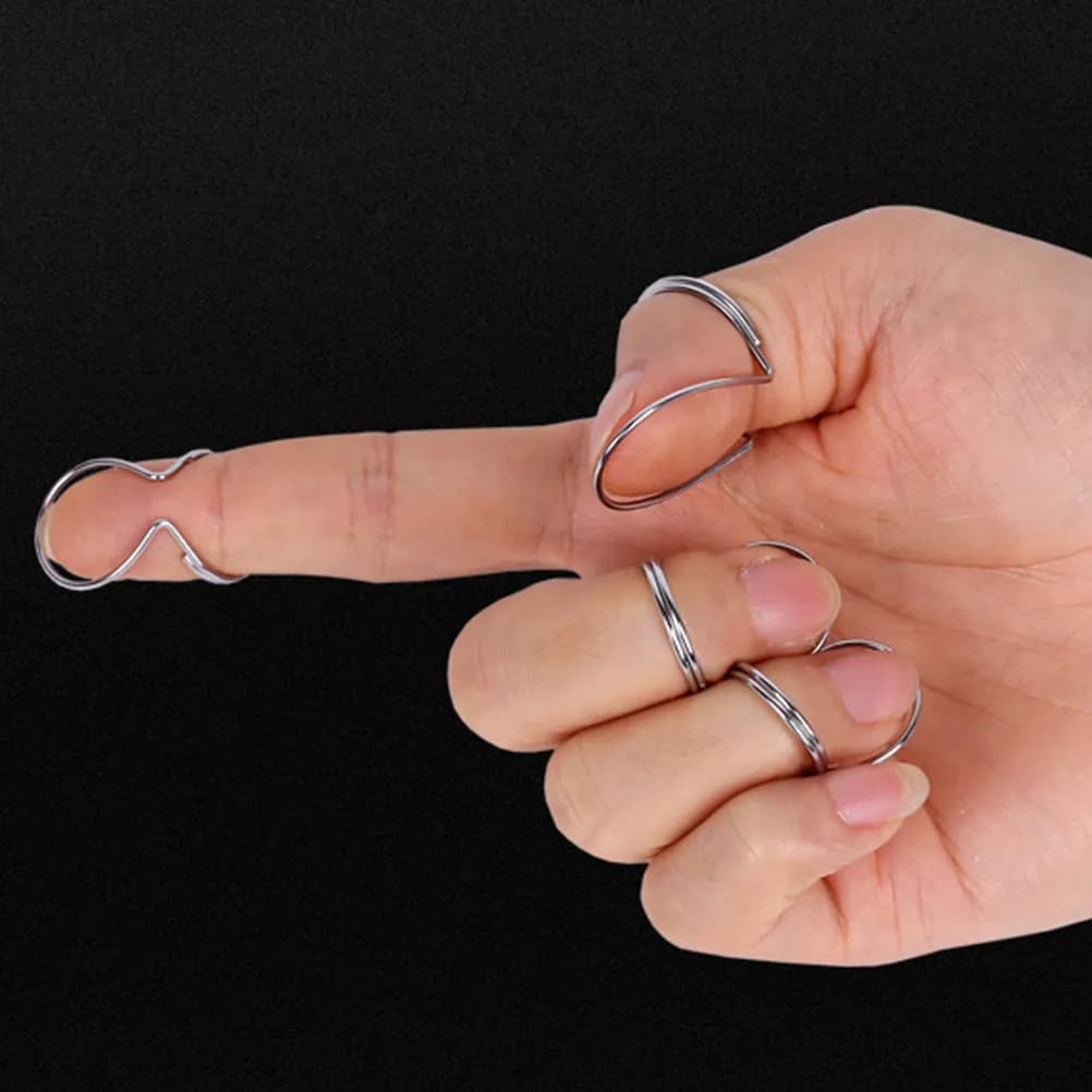 Set di 1 plettri in metallo cavo per banjo, mandolino, chitarra - Plettri ergonomici per pollice e indice, leggeri, flessibili e confortevoli per suonare
