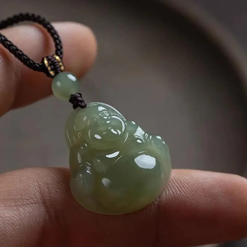 Collana con Ciondolo Maitreya, Statua Fatta a Mano, Gioiello Portafortuna per Donne, Regalo di Natale
