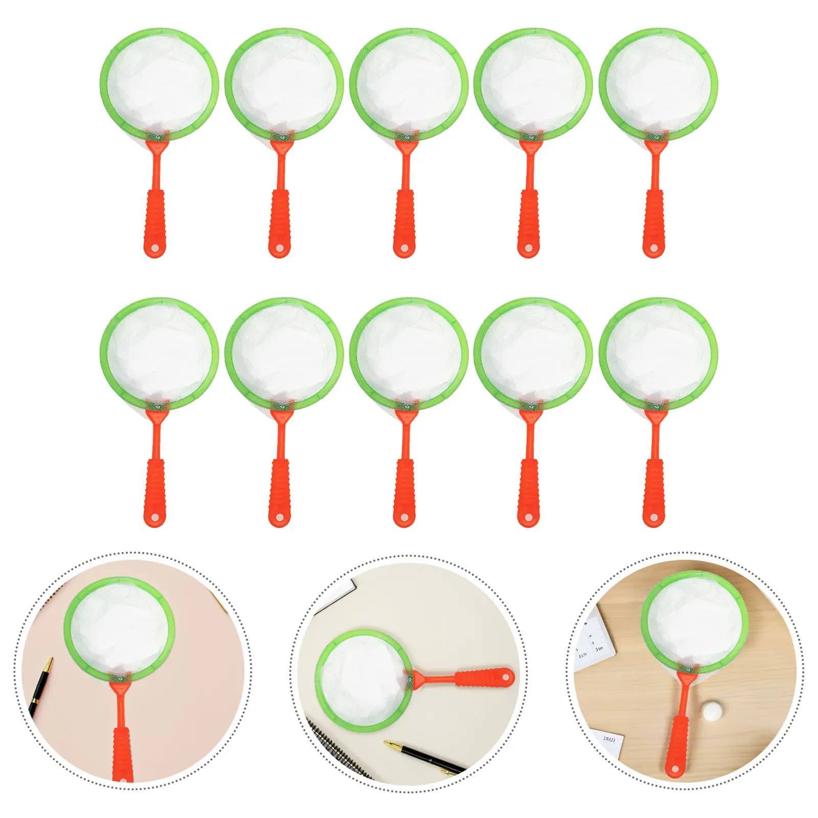 Kids Bug Catching Nets 10 Pack Lightweight Portable Outdoor Fishing Net Toys Assorted Colors