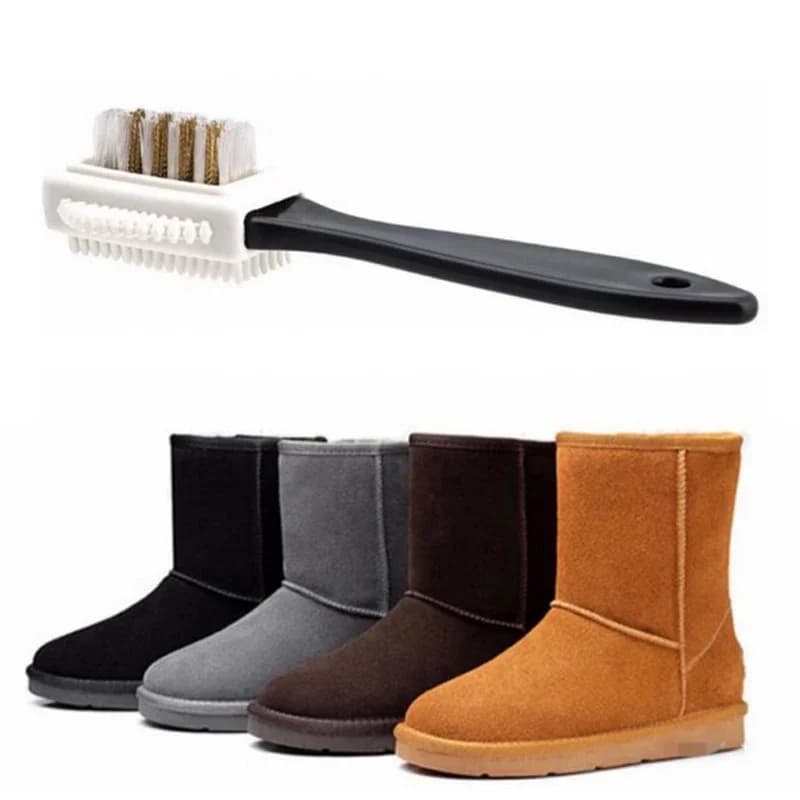 Spazzola per scarpe a forma di S per la pulizia di 3 lati, comoda da usare, per scarpe da neve e altro, 1/2 pezzi