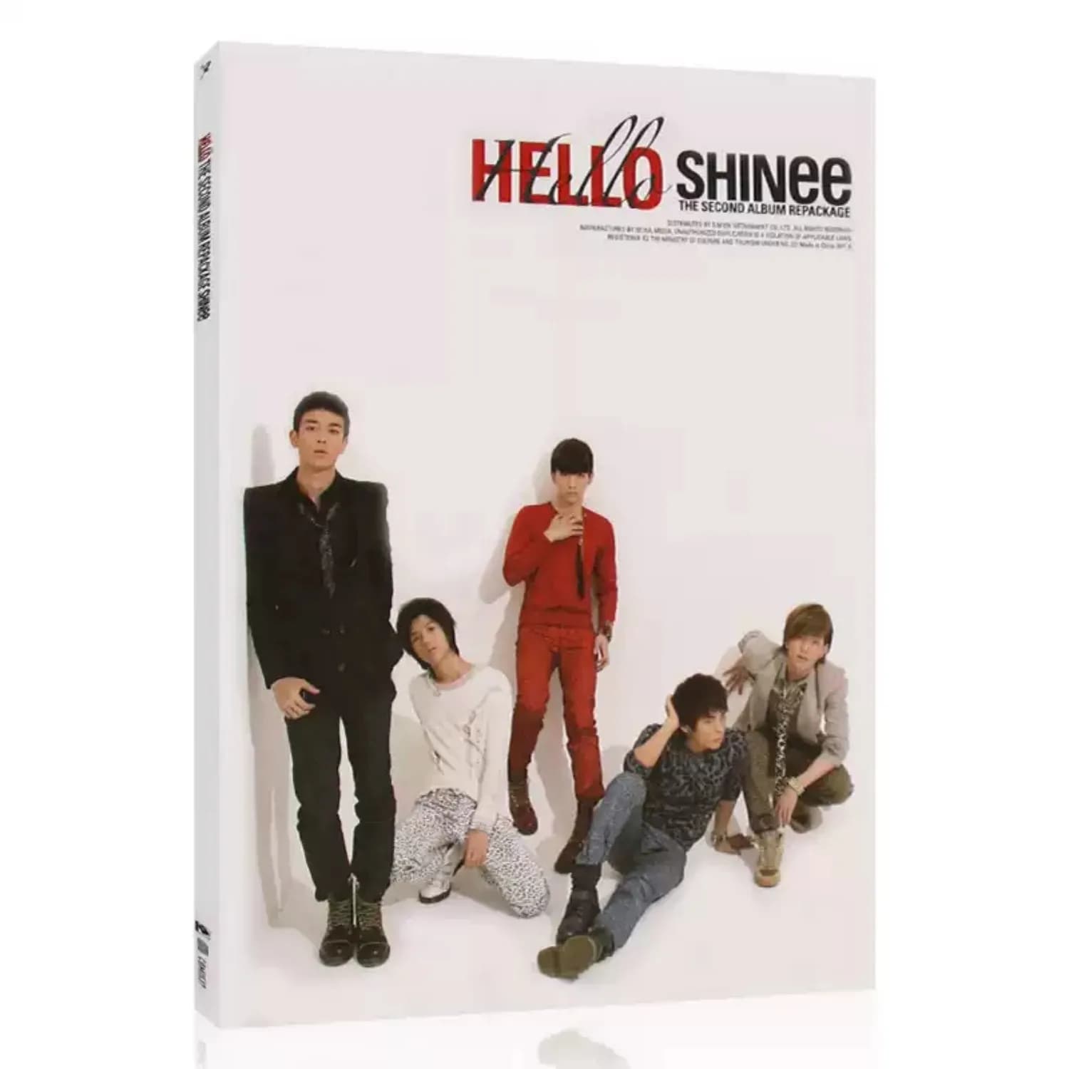Korean Idol Pop CD Plain White Base Casual Outfit Boy Group Portrait Cover Repackaged Album Collectible Kpop Audio Disc