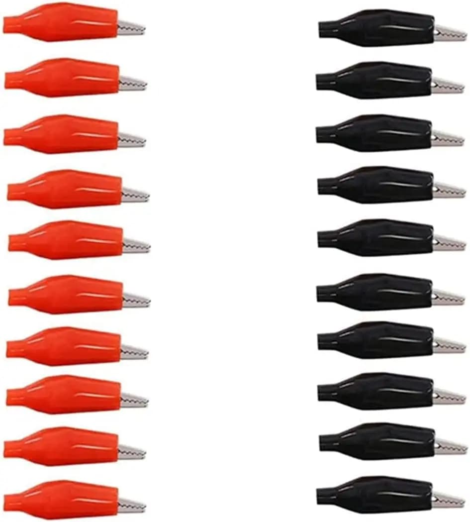 20Pcs 1.1 ''/28mm clip a coccodrillo morsetti di prova elettrici a coccodrillo ponticello Helper copertura isolante protettiva a colori per laboratorio