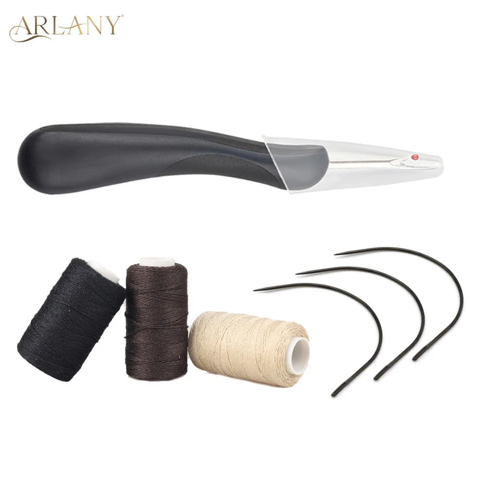 Kit di accessori per cucire filo per cucire in poliestere ago curvo e Ripper per cuciture per l'estensione della trama