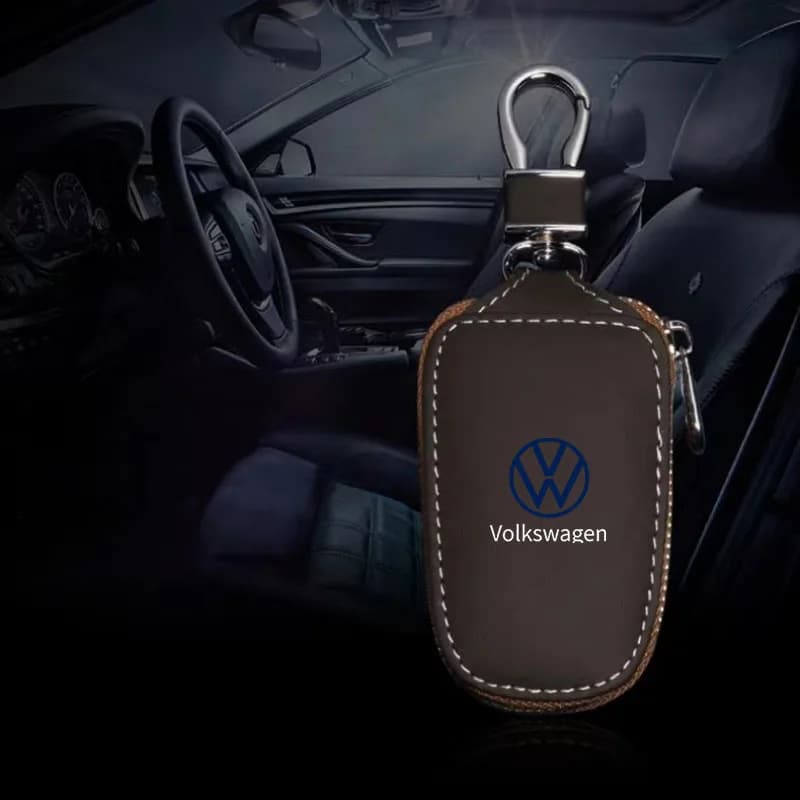 Shell leather car key case for VW Volkswagen ID.3 ID.4 Golf 8 2022 2023 MK8 Cupra Skoda Octavia A8 SEAT Leon MK4 Formentor