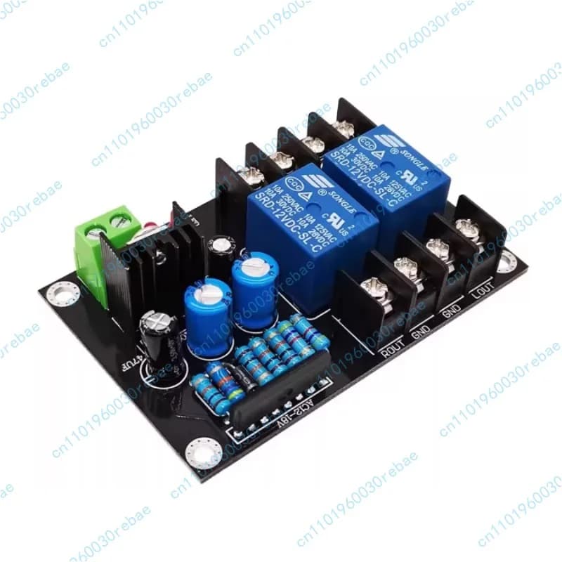 AC/DC Dual Channel Speaker Protection Card with Single Power, Ignition Rear, Quick Switching, Anti-Shock Module for Speakers