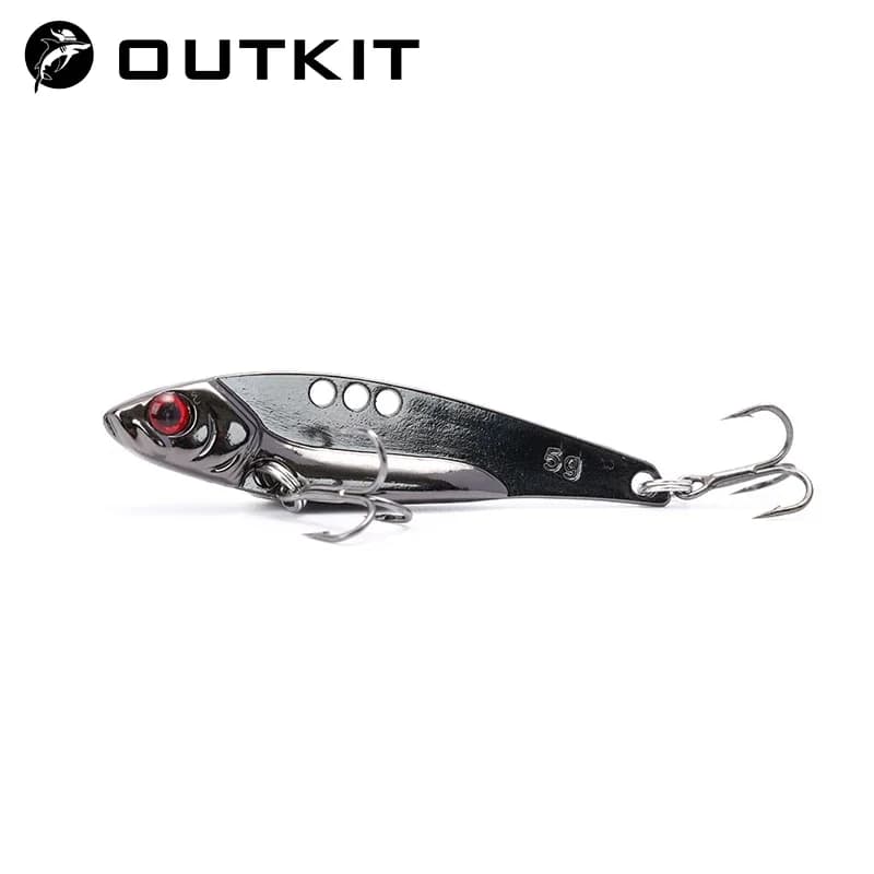 OUTKIT VIB Cucchiaio Richiamo di Pesca 3.5-7g Spinner In Metallo Esca Da Pesca Crankbait Bass Esche Dure Artificiali Cicala VIB Attrezzatura Da Pesca