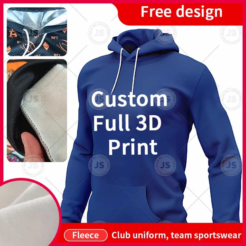 Maglione Pullover in peluche stampa personalizzata felpa con cappuccio abbigliamento di gruppo autunno inverno abbigliamento da lavoro con cappuccio stampato uniformi sportive scolastiche