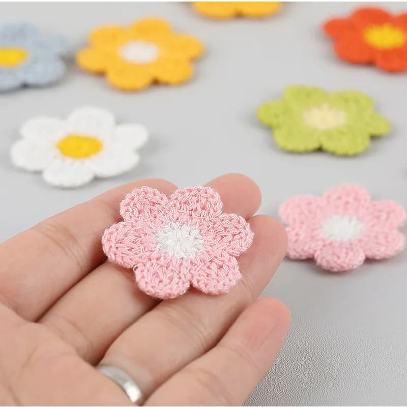 20 pezzi di toppe lavorate a maglia a fiori tende in tessuto ricamato copripiumini adesivi decorativi accessori per abbigliamento