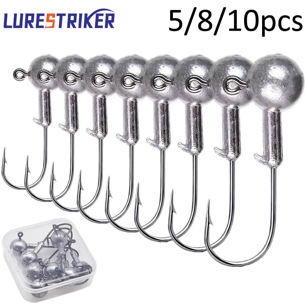 Lurestiker Box Package 1g 2g 3g 4g 8g 10g 12g 14g 18g 20g 25g 28g fishing handle jig head hook for soft call worm bait equipment
