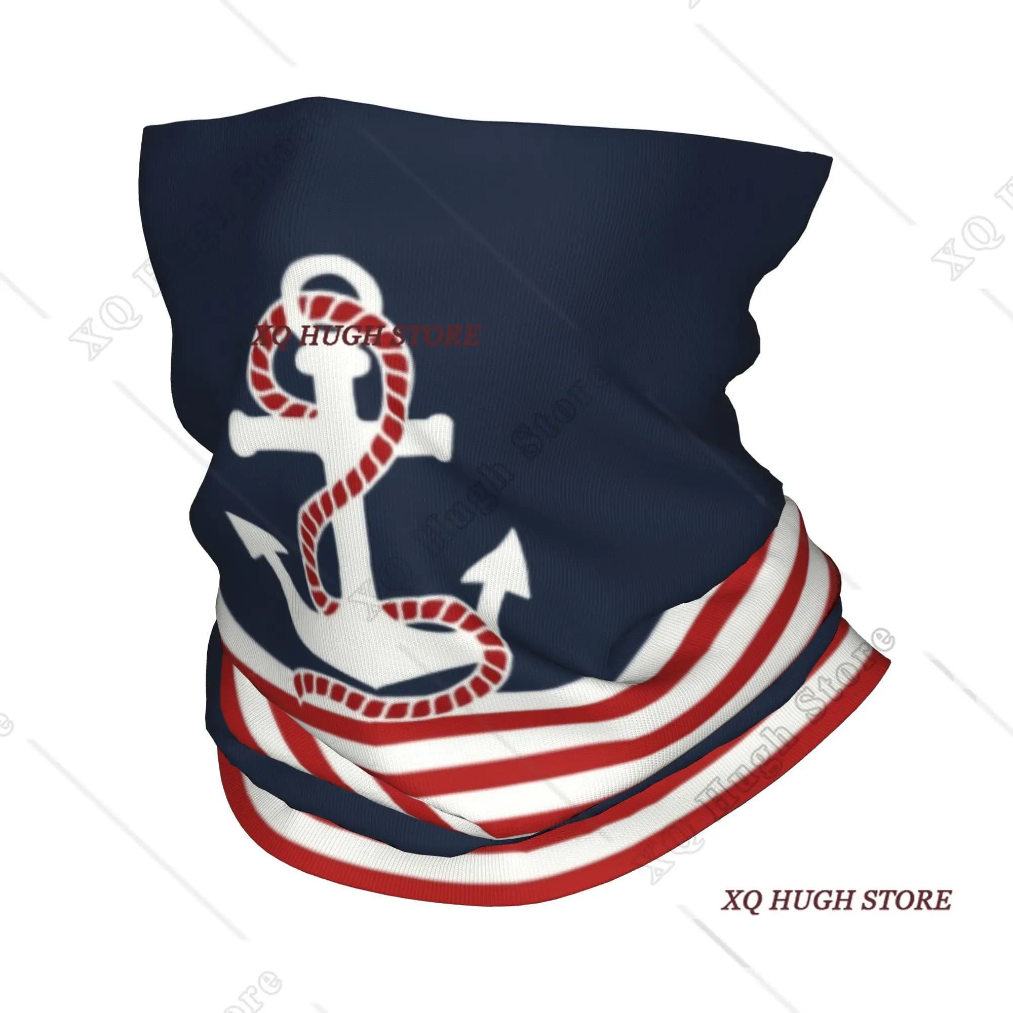 Bandana da barca con ancoraggio nautico a strisce personalizzate Scaldacollo invernale da uomo Sciarpa avvolgente antivento per fascia da sci con ghetta
