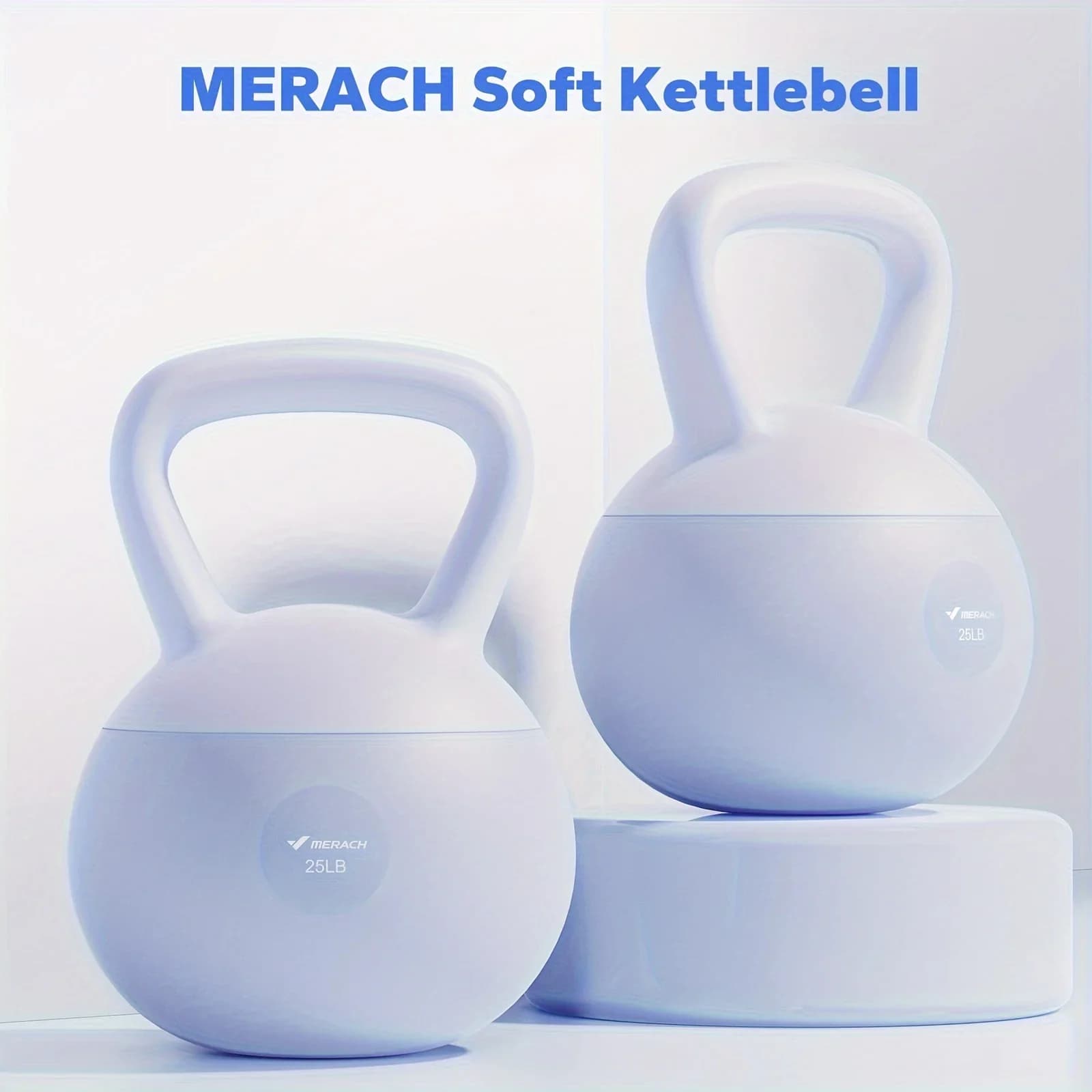 Kettlebell Morbido, Impugnatura Larga Antiscivolo, Base Orizzontale Imbottita, Riempito con Sabbia Minerale Fine, Kettlebell Premium