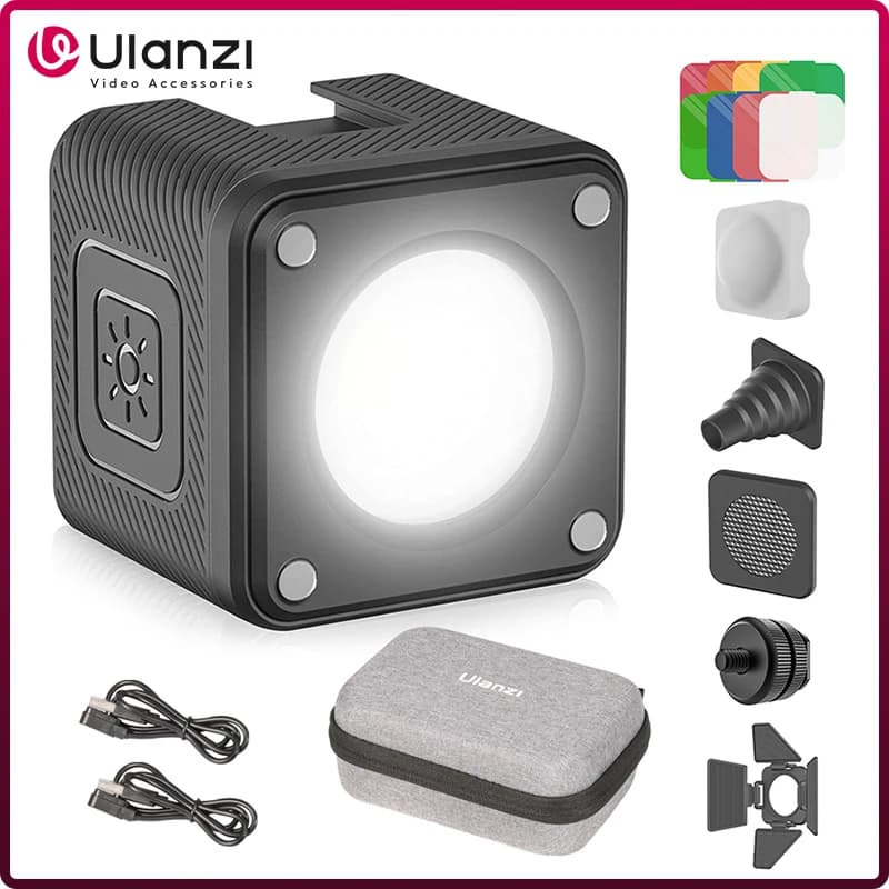 Ulanzi L2 10M IP68 Luce video LED impermeabile Dimmerabile Fotografia subacquea Illuminazione per fotocamera subacquea per GoPro DJI DSLR Camera