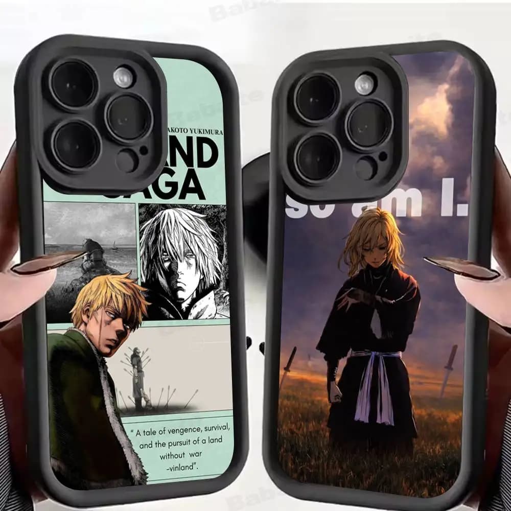 Cover Morbida per iPhone 17 16 15 14 13 12 11 Air Plus Pro Max - Anime Vinland Saga