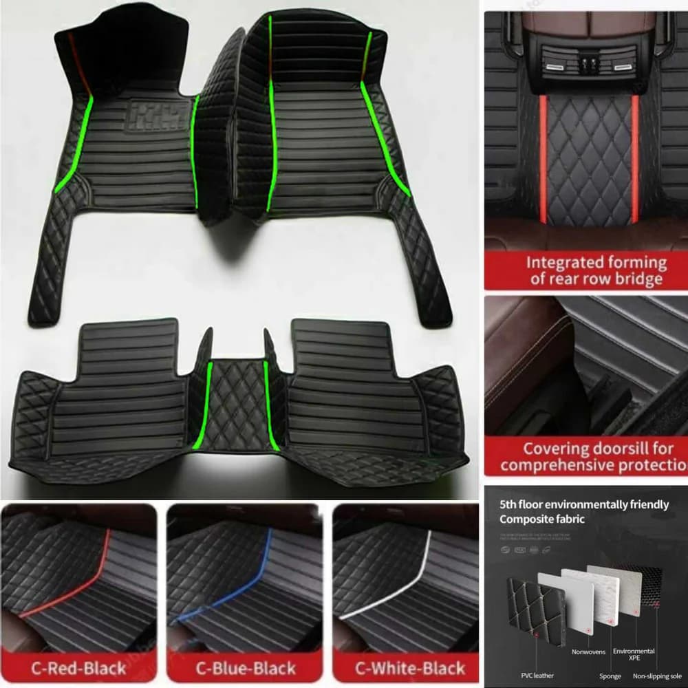 Per Hyundai Accent Verna Solaris Auto Tappeti PU-pelle Tappetini per auto personalizzati Piede impermeabile Coche Accessori Fodere