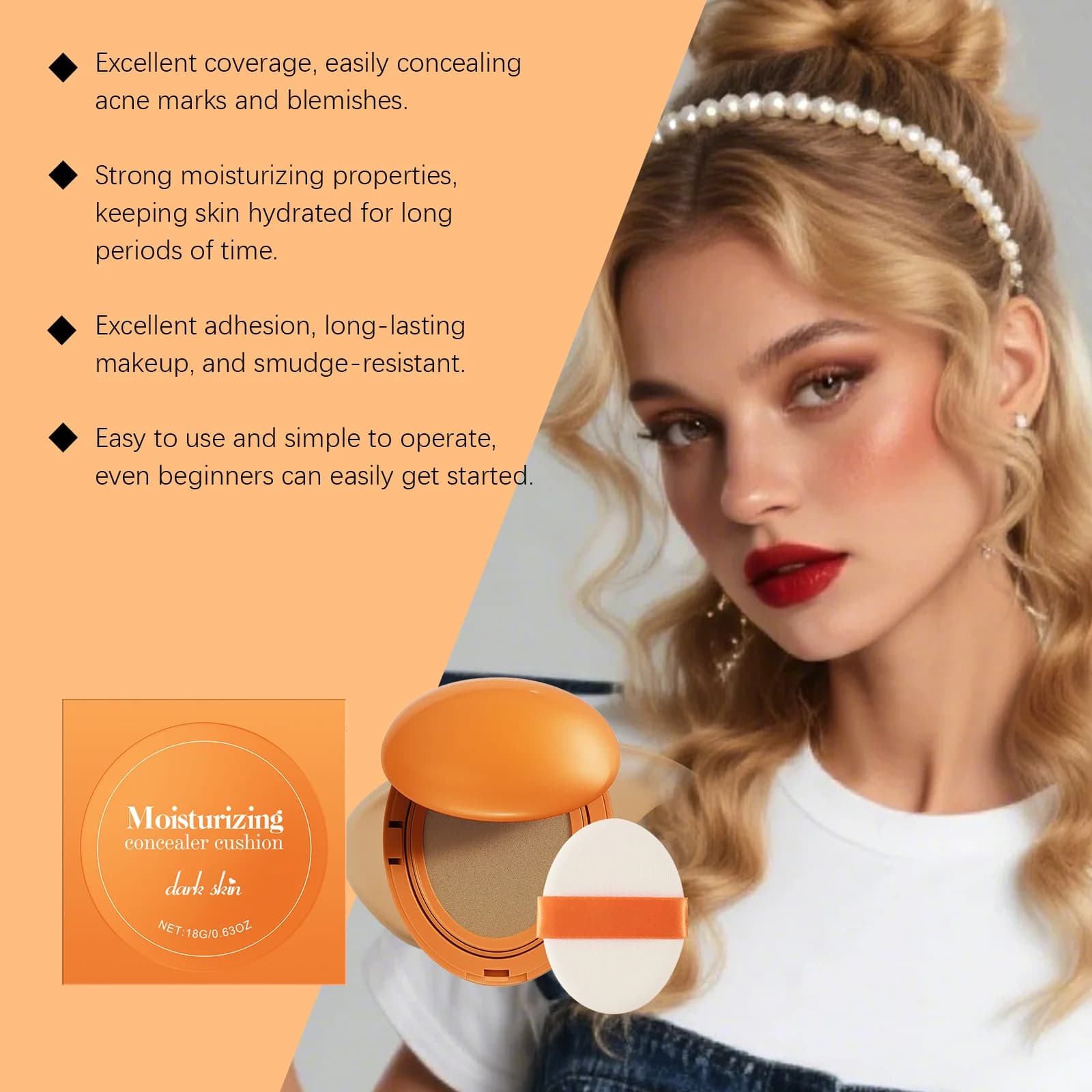 Pelli Scure Hydratante Corrector, Natural Light Texture. Total cover to hide imperfections, long-lasting, sweat-resistant and water resistant