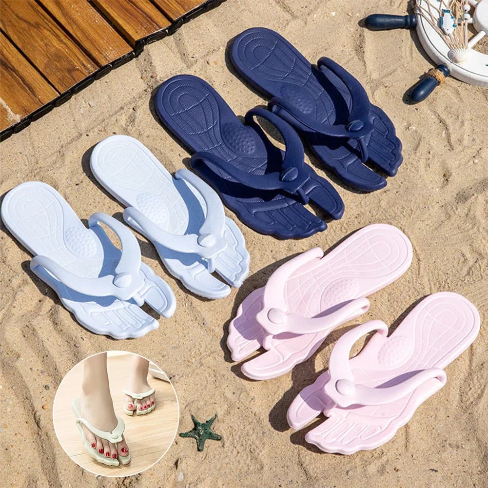 Pantofole da viaggio Sandali pieghevoli estivi con fondo piatto antiscivolo Infradito portatili per la casa Scarpe da doccia maschili femminili leggere da spiaggia