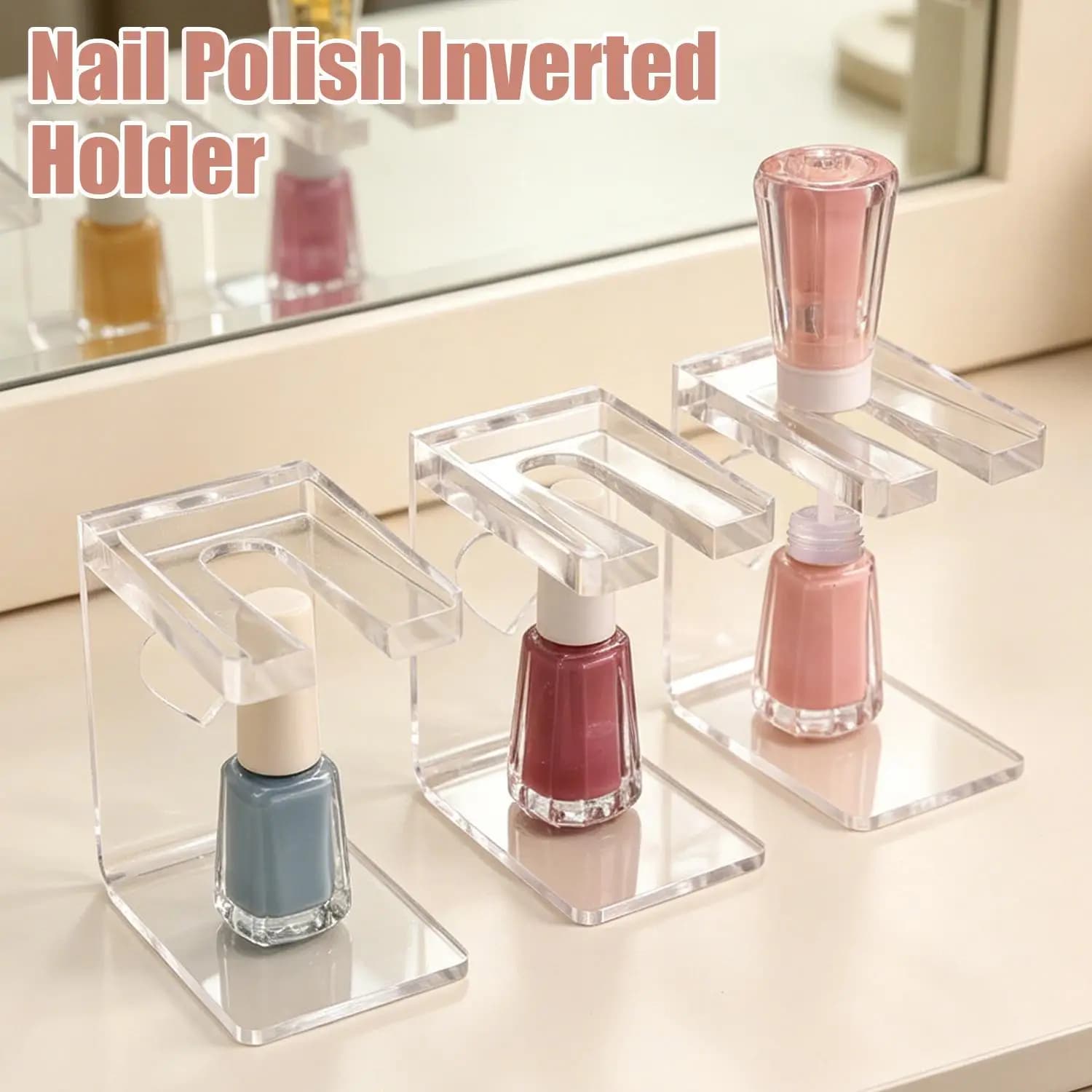 Espositore per Smalti in Acrilico Trasparente per Uso Invertito, Pannello Espositivo per Decorazioni Unghie, Scatola Minimale per Conservazione Smalti, Supporto Espositivo