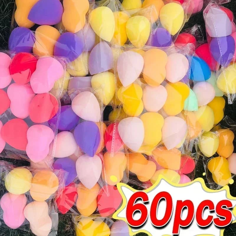 50 pcs Makeup Frullator Applied Sponge Mini Mixing Bottom in Cosmetic Powder Uovo Smooth Use Dry Face Face Breathable Air Bearing Tool