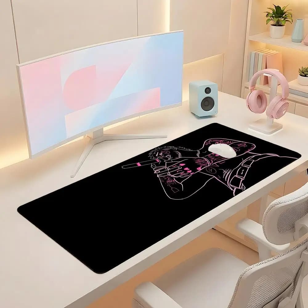 Tappetino per mouse L-lil Peep Hell Boy, accessori per computer, tappetino per tastiera, tappetino per mouse nero, tappetino per mouse da gioco per laptop aziendale