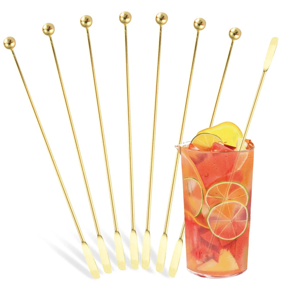 8 pezzi 304 miscelatore in acciaio inossidabile cocktail bar strumento per la festa nuziale bar bastoncini di miscelazione agitatori per cocktail agitatori per bastoncini swizzle