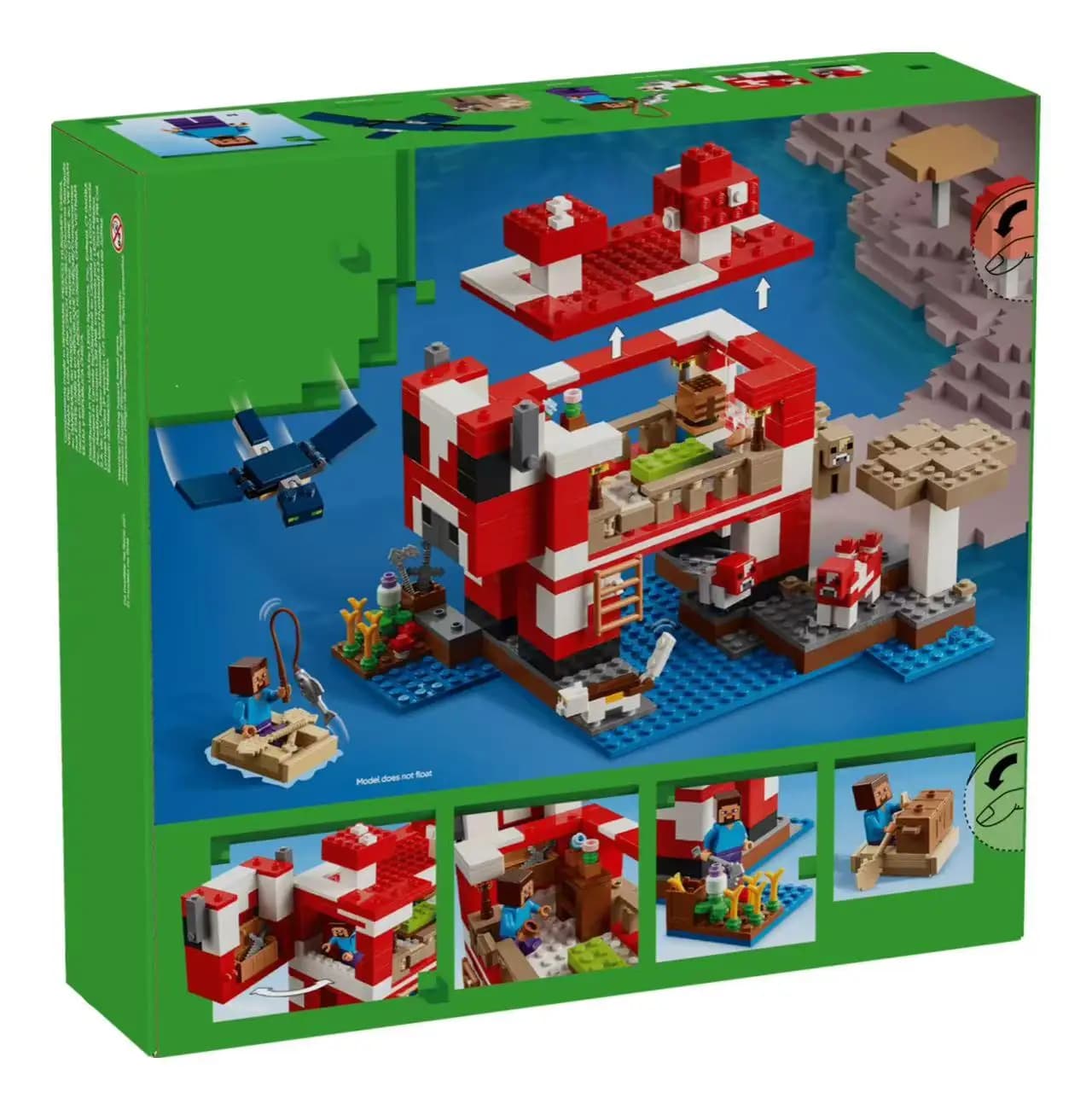 NUOVO Set di Costruzioni Casa dei Funghi 21270, set di blocchi da costruzione per decorazioni domestiche, compatibile con LEGO