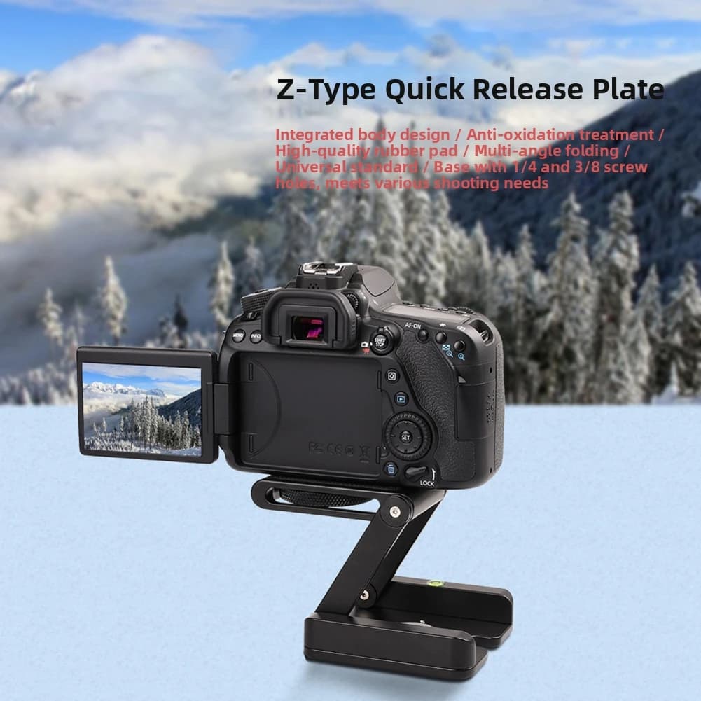 Metal Folding Folding Tripod Fast-mount Plate Z‑Shaped Camera Tripod For Stable Photography Camera Replacement Accessories