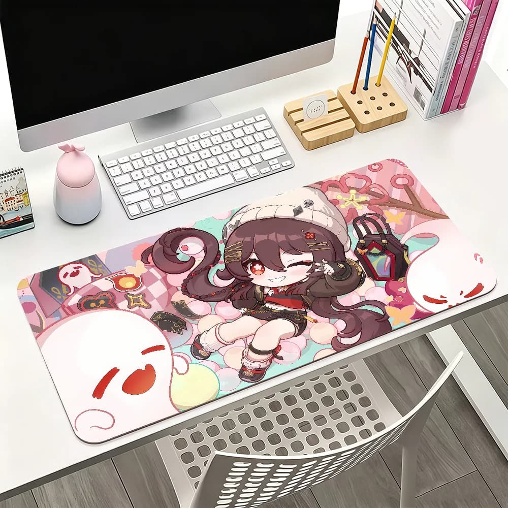 Hu Tao Genshin Impact Mouse Pad For Office Gaming And Keyboards Non-Slip Large Waterproof