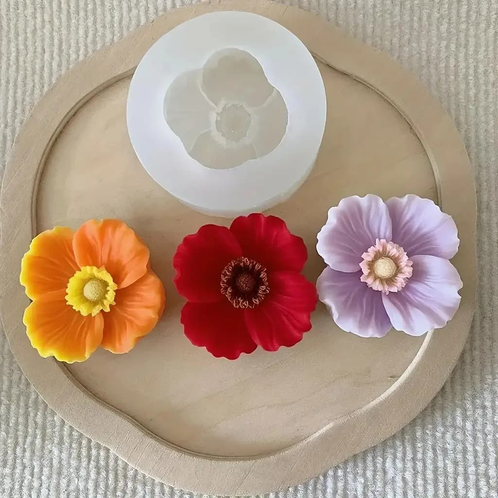 Flower Silicone Candle Mold, Can Be Used To Make Soap, Clay, Resin Crafts, Home Decoration, And Various Holiday Gifts