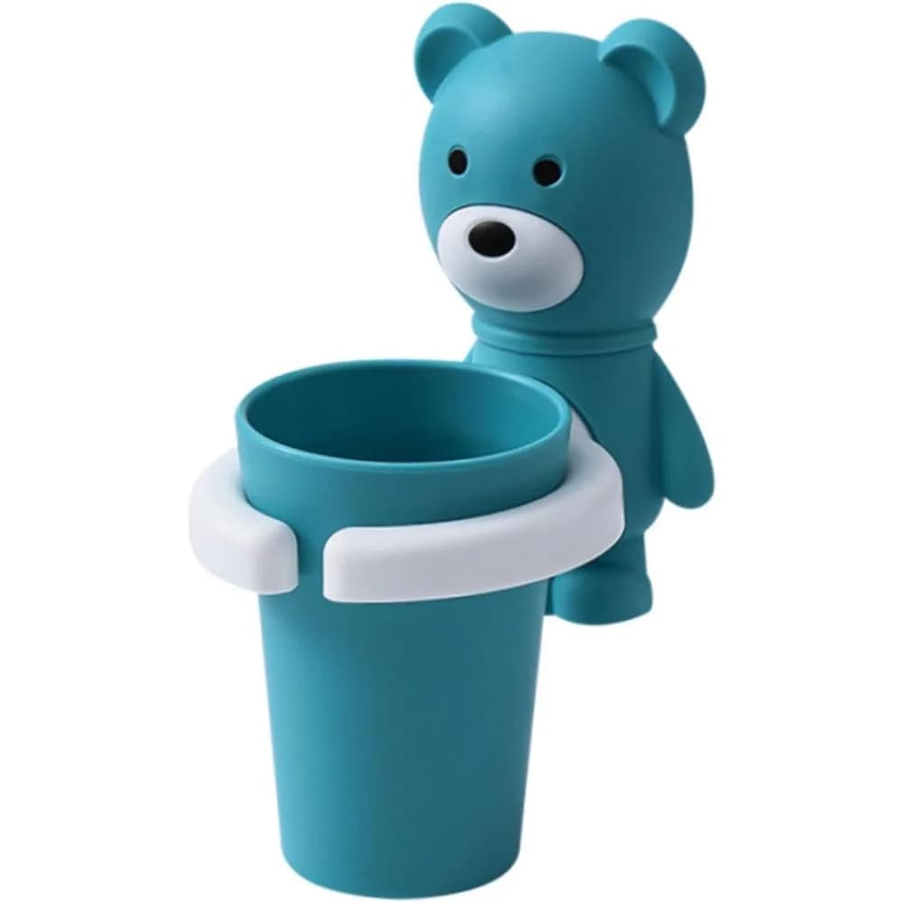 Nuovo porta spazzolino da parete per bambini, con ventosa per risciacquo, da appendere al muro, organizer da bagno e dentifricio