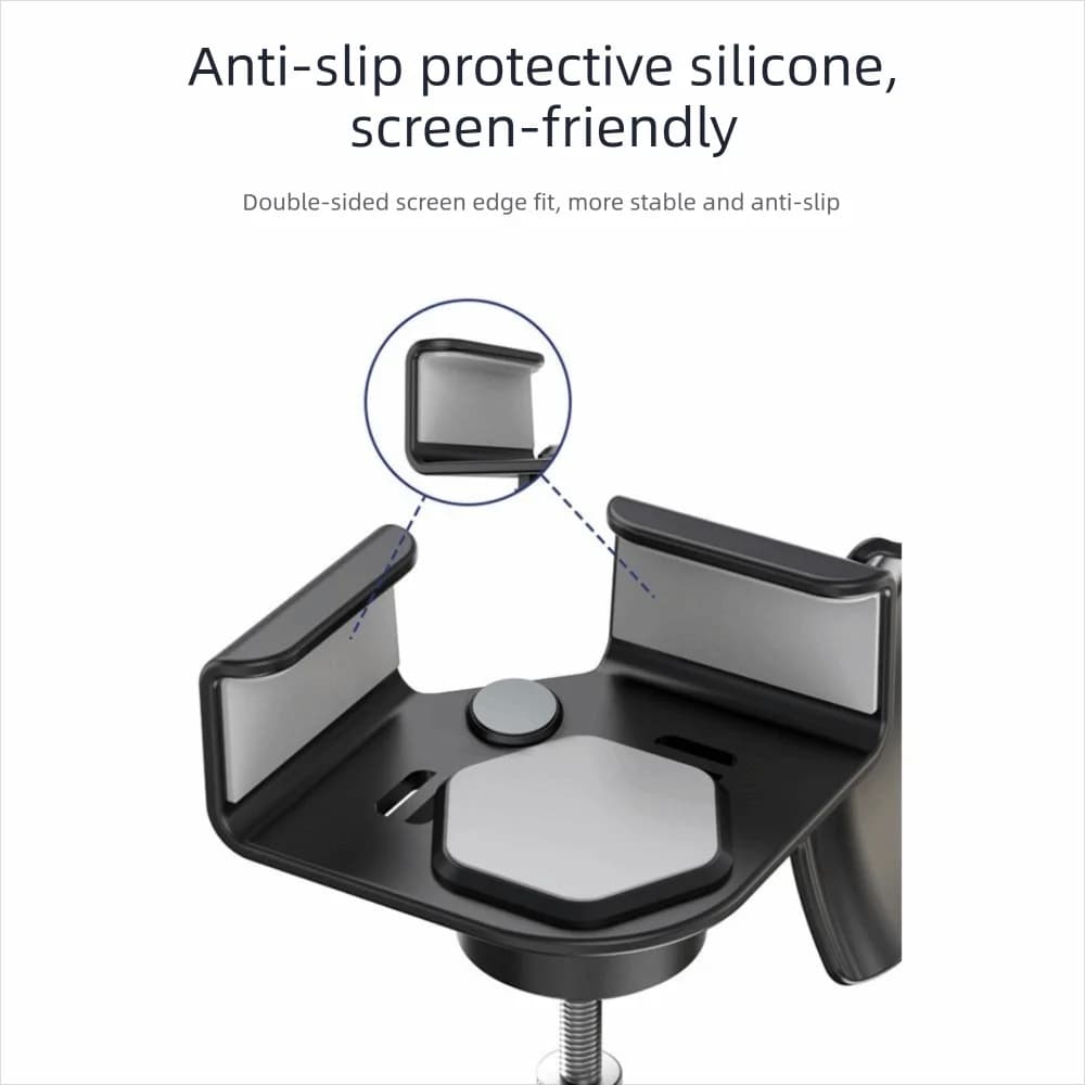 Wall Mounted Headphone Stand No-Drill Clip-On Headset Hanging Hook Universal Adjustable Earphone Stand Screen Mounted