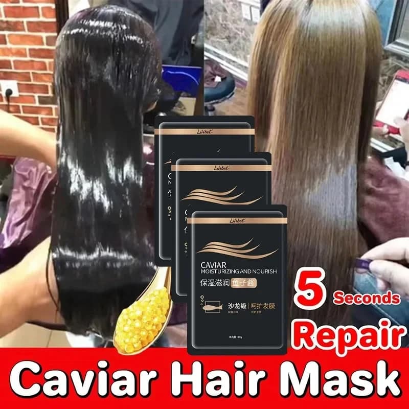 5 Seconds Cavial Hair Mask Repair Damage Straight Hair Cribs Organic Keratin Straightening Restore Soft Feeding Magic Hair Care