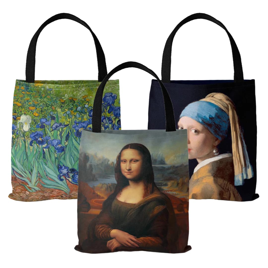 [Borsa di tela] Borsa di tela stampata con pittura a olio Borsa tote leggera da donna Borsa quotidiana Borsa per la spesa multifunzionale