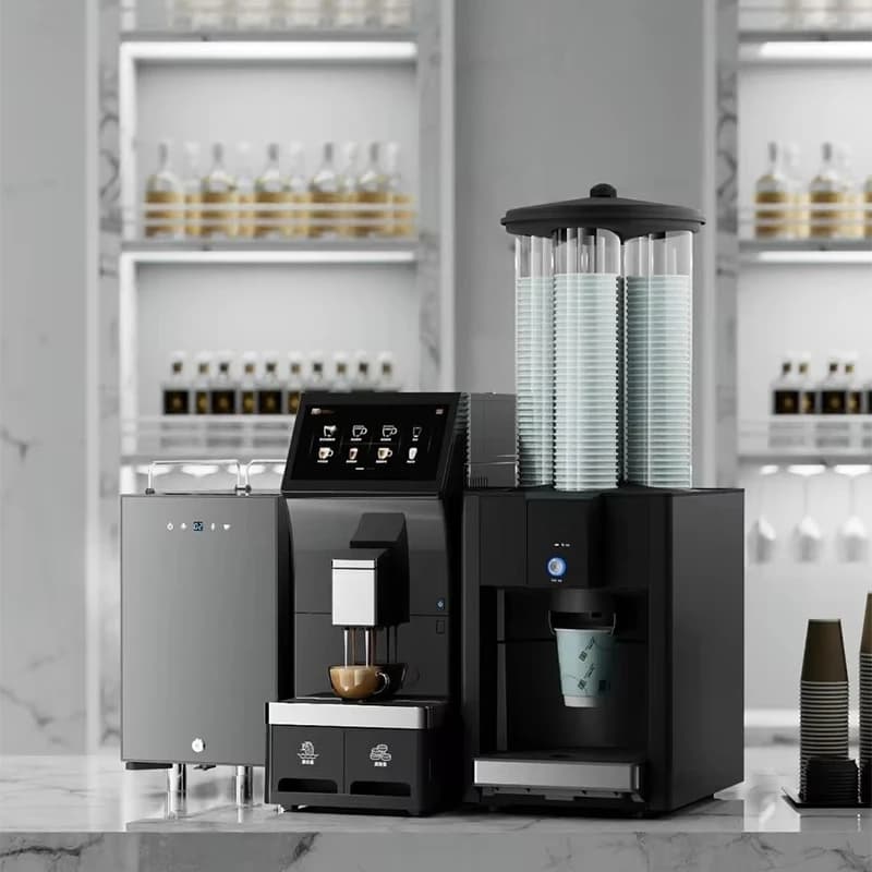 10.1 Inch Touch Screen Coffee Shop Barista Commercial Automatic Coffee Machine From Bean to Cup with Grinding System