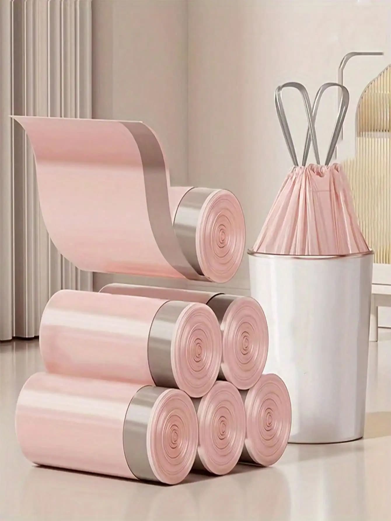 200 sacchetti per rifiuti con coulisse, piccoli sacchetti per la spazzatura per casa, ufficio, camera da letto, bagno, sacchetti anti-odore per rifiuti da cucina, sacchetti per rifiuti usa e getta per cucina, bagno, casa, soggiorno, camera da letto e altri ambienti, multiuso - adatti per l'ufficio