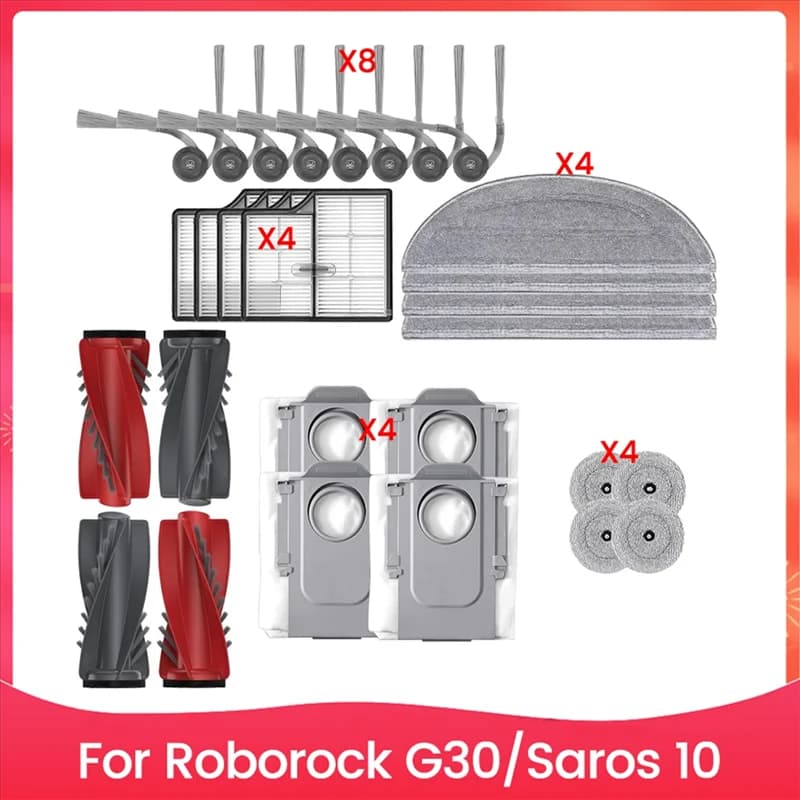 BAAU 36PCS Spazzola Filtro Mop Panno e Sacchetto per la Polvere Set Accessori per aspirapolvere Robot Parti di ricambio Accessori per aspirapolvere Par di ricambio