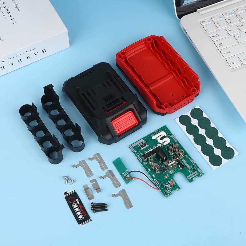 NUOVO Alloggiamento per Batteria Li-ion Mak 21V 80Ah con PCB 18650, Circuito di Protezione di Carica e Funzione Power Bank Integrata