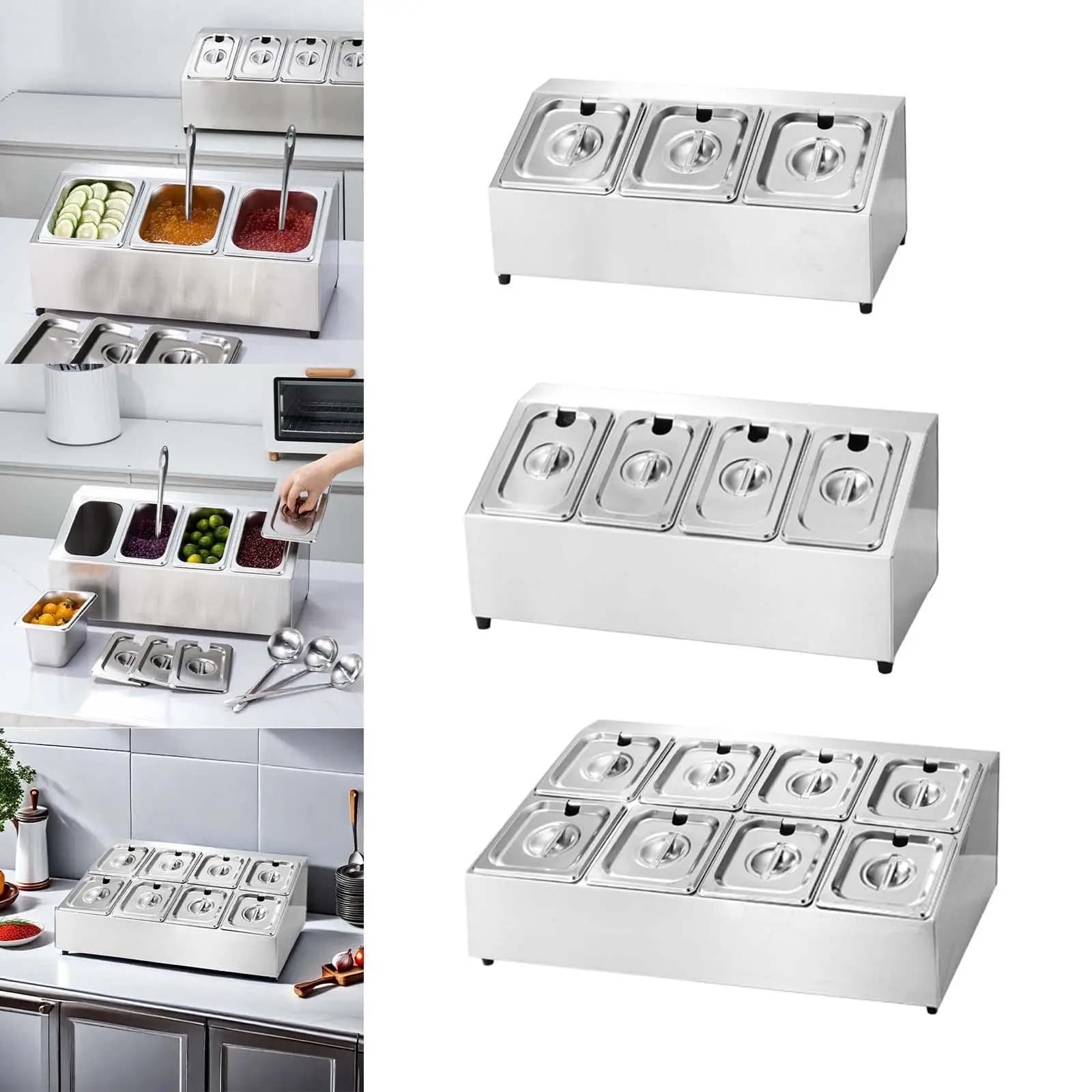 Commercial Jams Box with Containers Condiment Set for Restaurant Bar Outdoor