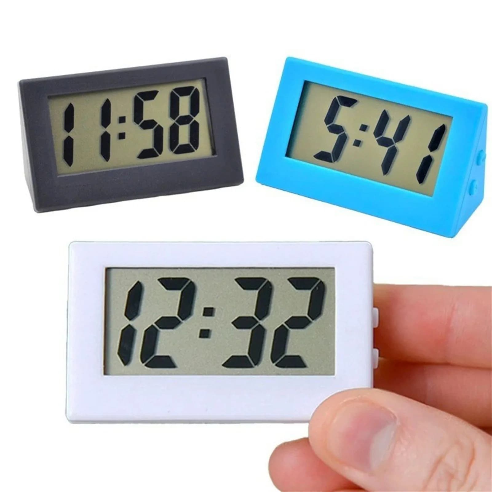 Mini orologio a LED Orologio da tavolo elettronico con schermo digitale Orologio da tavolo portatile a batteria Decorazione da tavolo per camera da letto per ufficio domestico