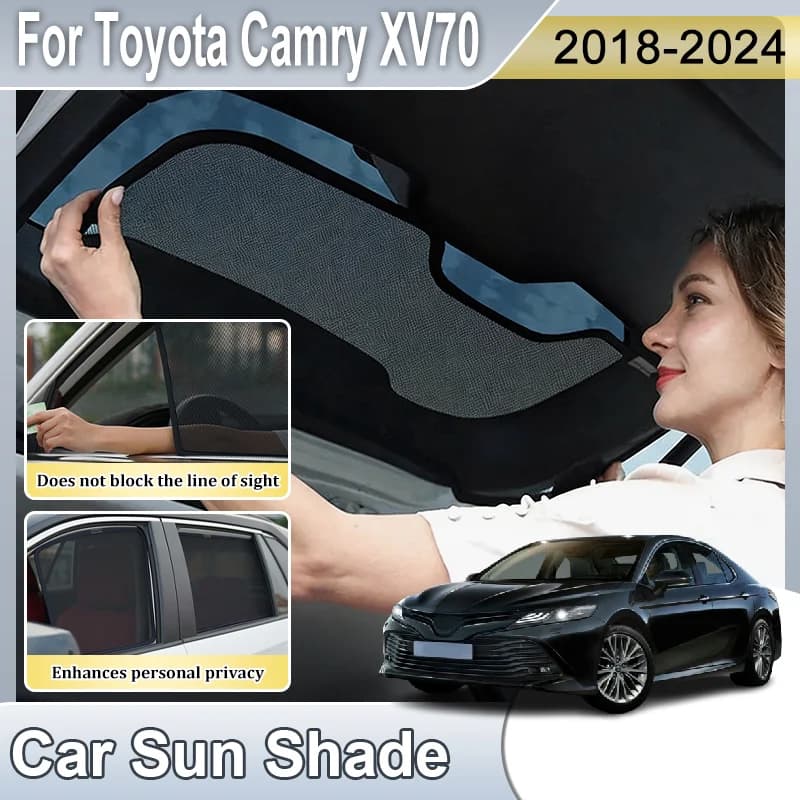 For Toyota Camry XV70 Accessories Daihatsu Altis 2018-2024 Car Mesh Sunshades Side Window Sunscreen Privacy Curtain Auto Tools