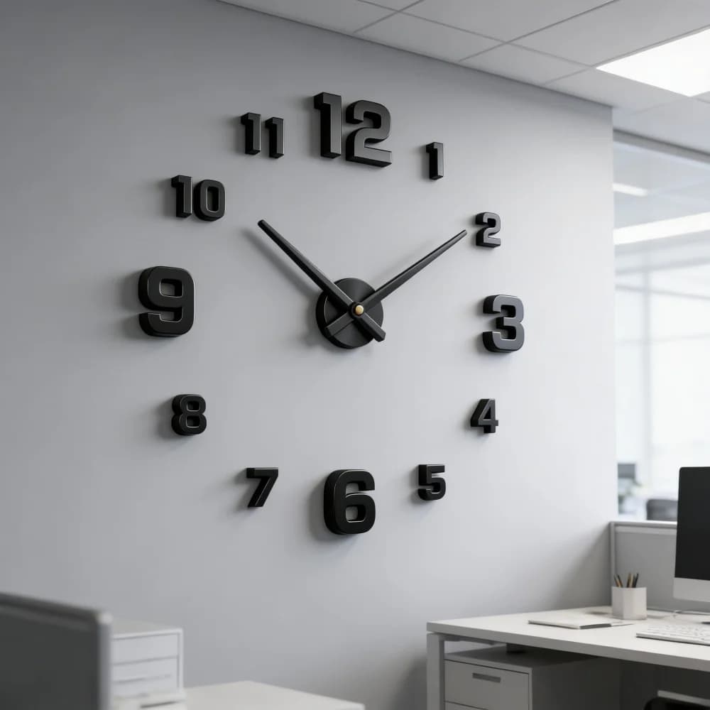 New Wall Clock Great by Modern Design, 3D Quartz Watches Fai-da-Te, Acrylic Mirror Stickers, Living Room Decoration and Home