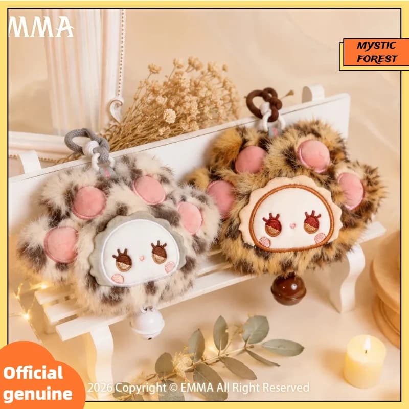 NEW Lovely Emma Cat Paw Plush Squishy Soft Fluffy Purple Blind Box Trendy Toy Plush Pendant Bag Decoration Gift For Collectors