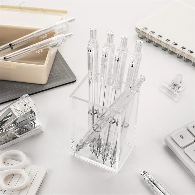 12Pcs/Box Low Center of Gravity Mechanical Pencils 0.5mm & 0.7mm for Smooth Writing, School & Office Supplies