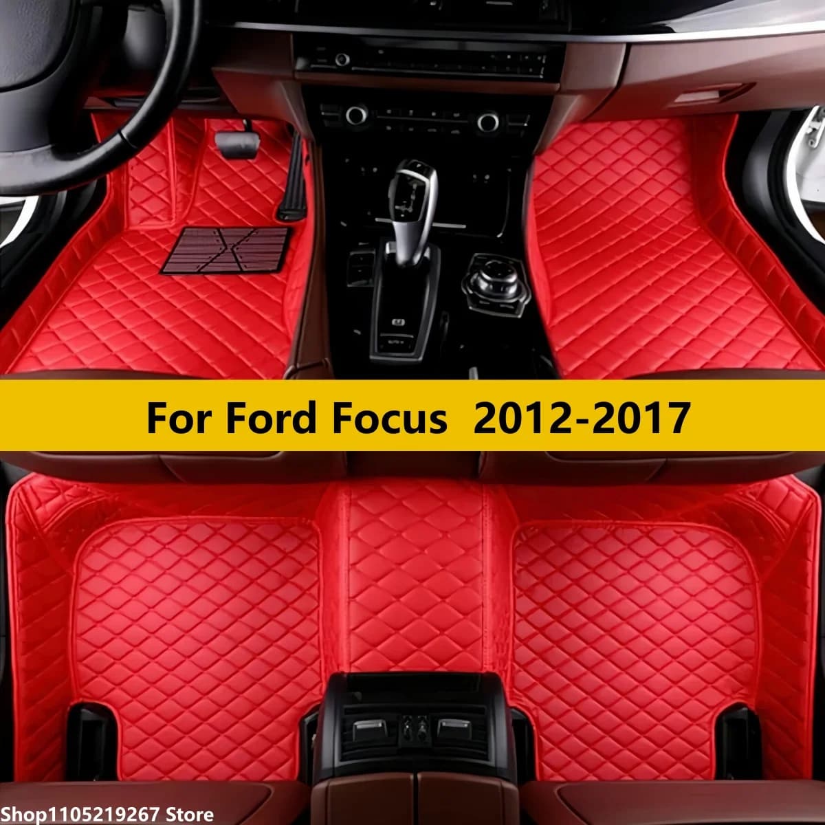 Custom Car Floor Mats For Ford Focus 2012 2013 2014 2015 2016 2017 Car Floor Mats Full Set Foot Matts Rugs Auto Accessories