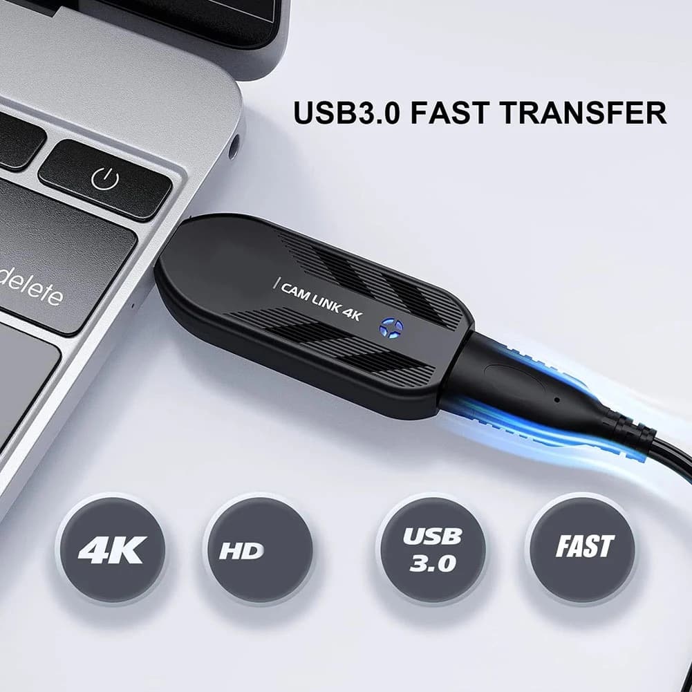*ONE DAY Scheda di acquisizione video compatibile HDMI Registrazione in streaming live per PC tramite videocamera DSLR Action Camera 1080p 4K 30FPS USB 3.0